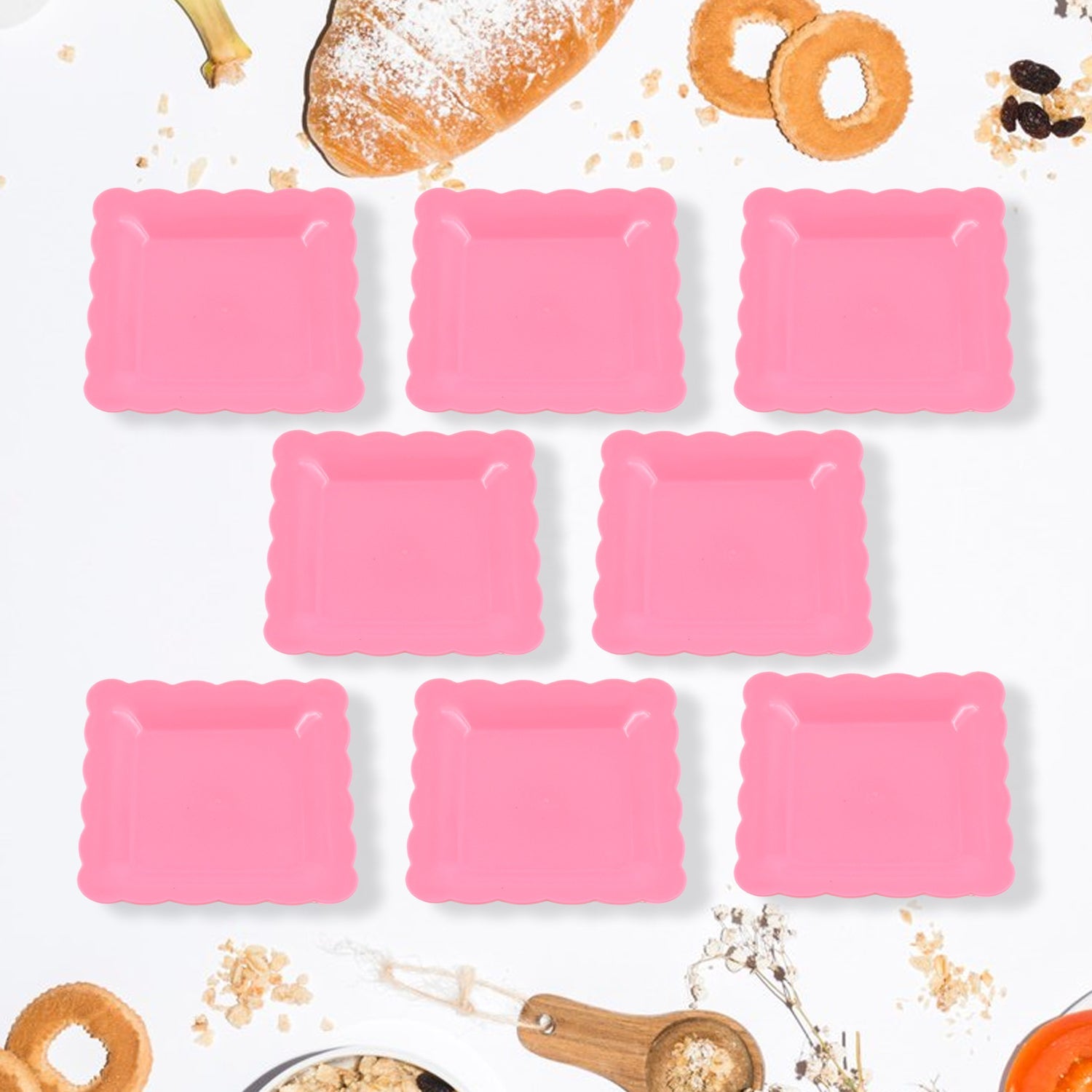Square Plastic Dinner Plate Snacks / Breakfast, Restaurant Serving Trays Home School Coffee Hotel Kitchen Office (8 Pcs Set) Square Plastic Dinner Plate Snacks / Breakfast, Restaurant Serving Trays Home School Coffee Hotel Kitchen Office (8 Pcs Set)
